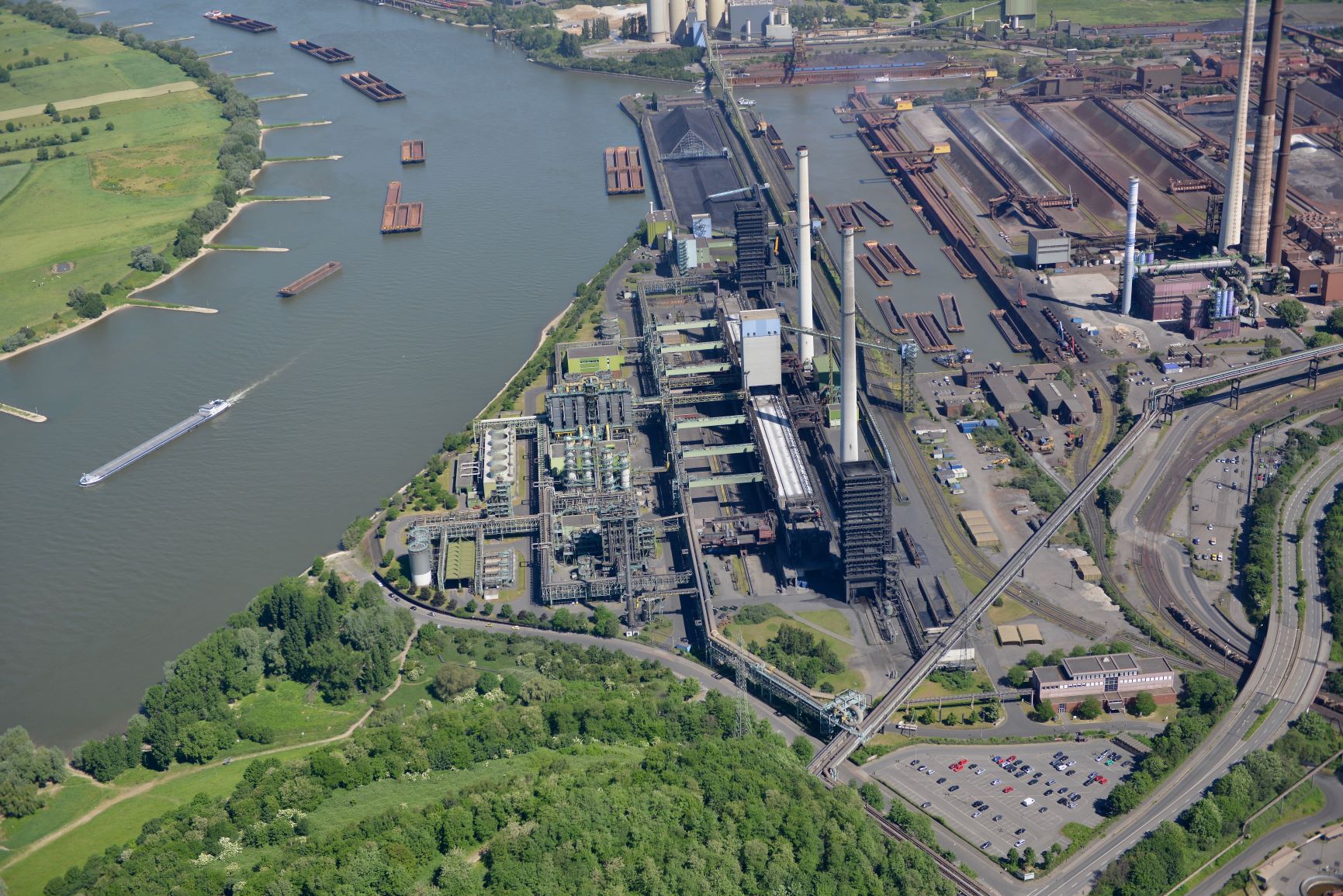 Luftbild des Standorts Duisburg-Schwelgern von Thyssenkrupp Steel