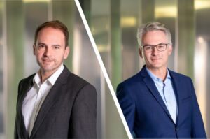 Das Bild zeigt die beiden WSM-Geschäftsführer, dem Verband für die Stahl- und Metallverarbeitung.